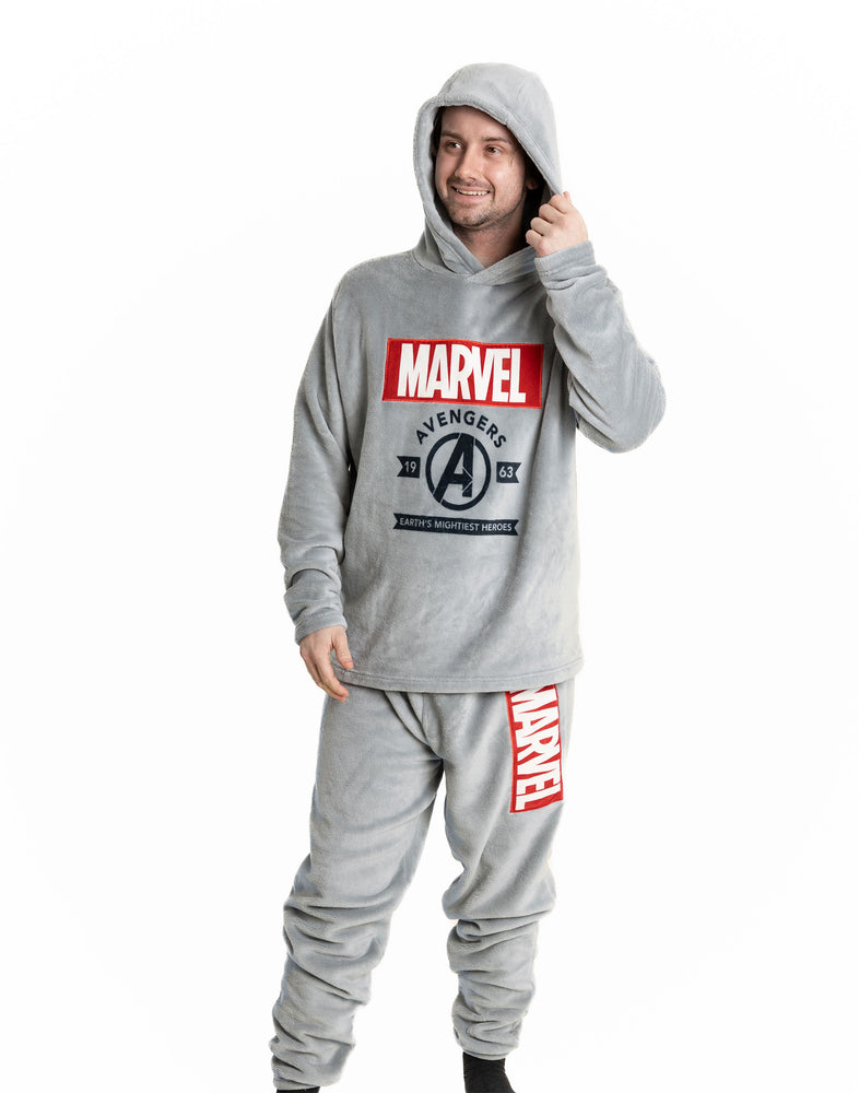 Marvel Avengers Mens Grey Long Sleeve Long Leg Pyjama Set