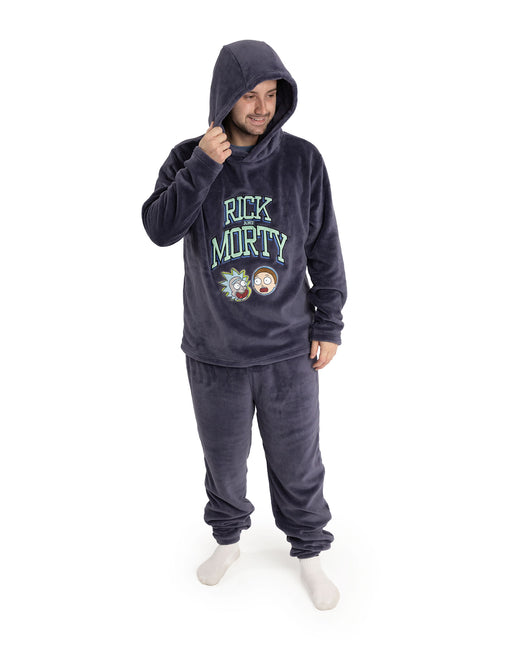 Rick And Morty Character Mens Grey Long Sleeve Long Leg Pyjama Set