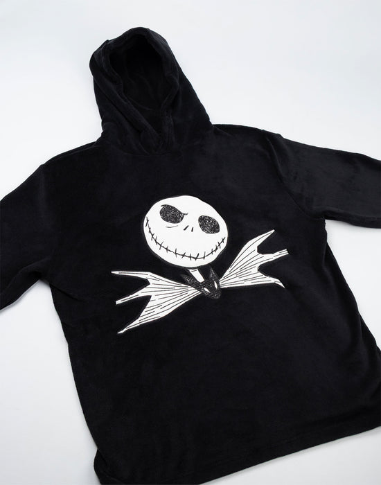 The Nightmare Before Christmas Face Mens Black Long Sleeve Long Leg Pyjama Set