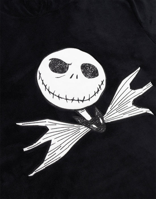 The Nightmare Before Christmas Face Mens Black Long Sleeve Long Leg Pyjama Set