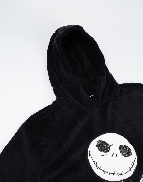 The Nightmare Before Christmas Face Mens Black Long Sleeve Long Leg Pyjama Set