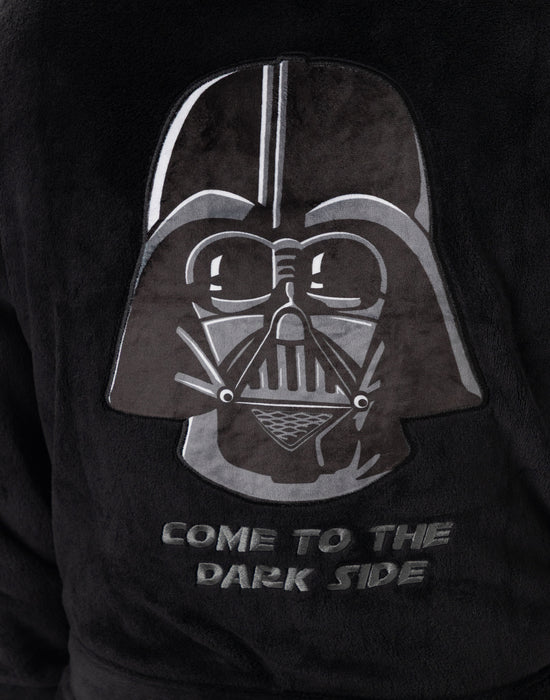 Star Wars Darth Vader Mens Black Hooded Bathrobe