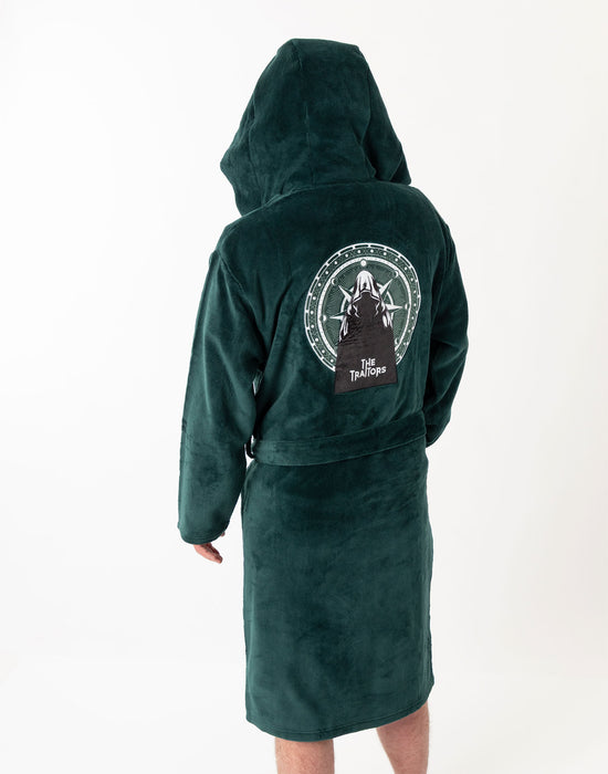 The Traitors Logo Unisex Green Hooded Bathrobe