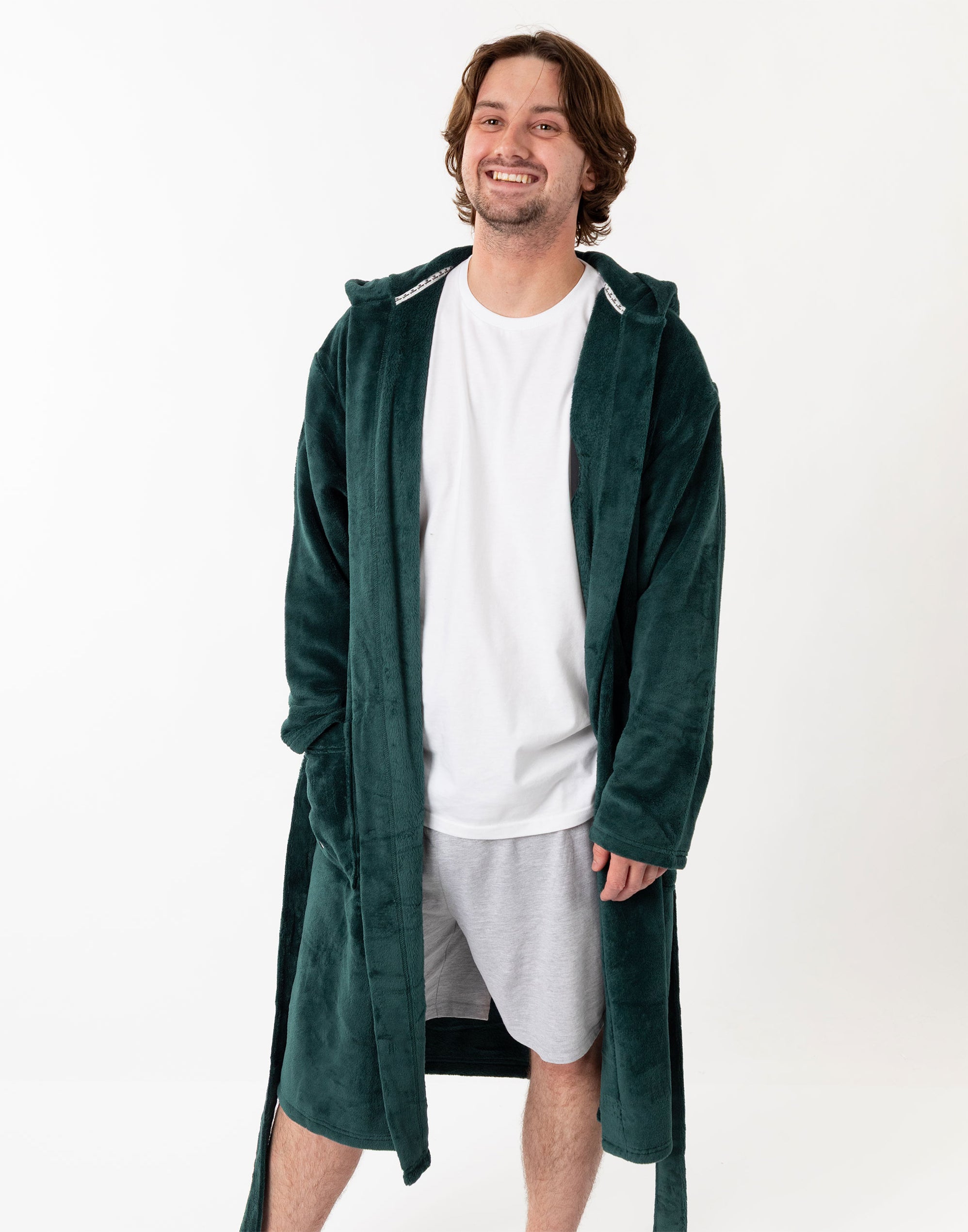 The Traitors Logo Unisex Green Hooded Bathrobe — Vanilla Underground