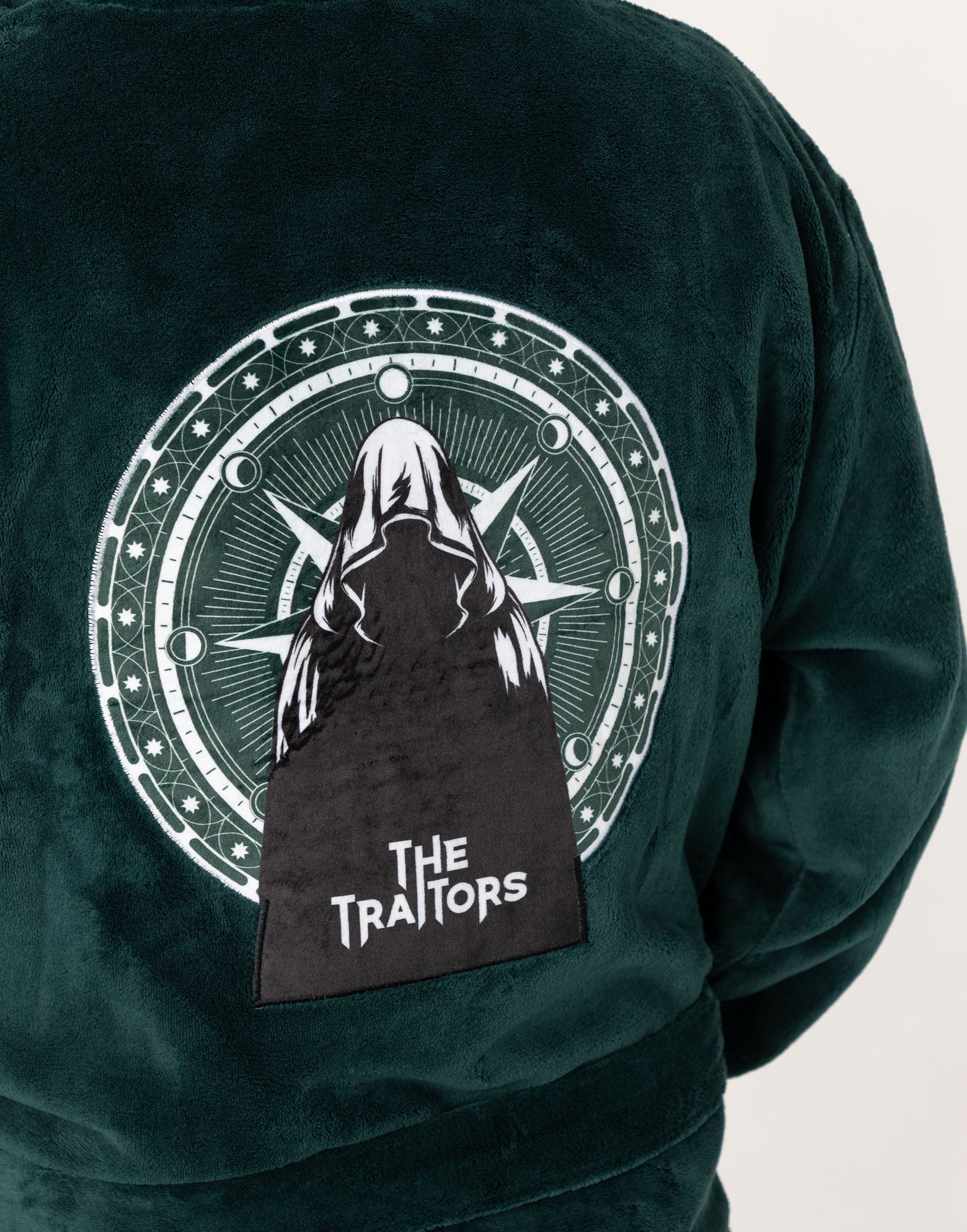 The Traitors Logo Unisex Green Hooded Bathrobe — Vanilla Underground