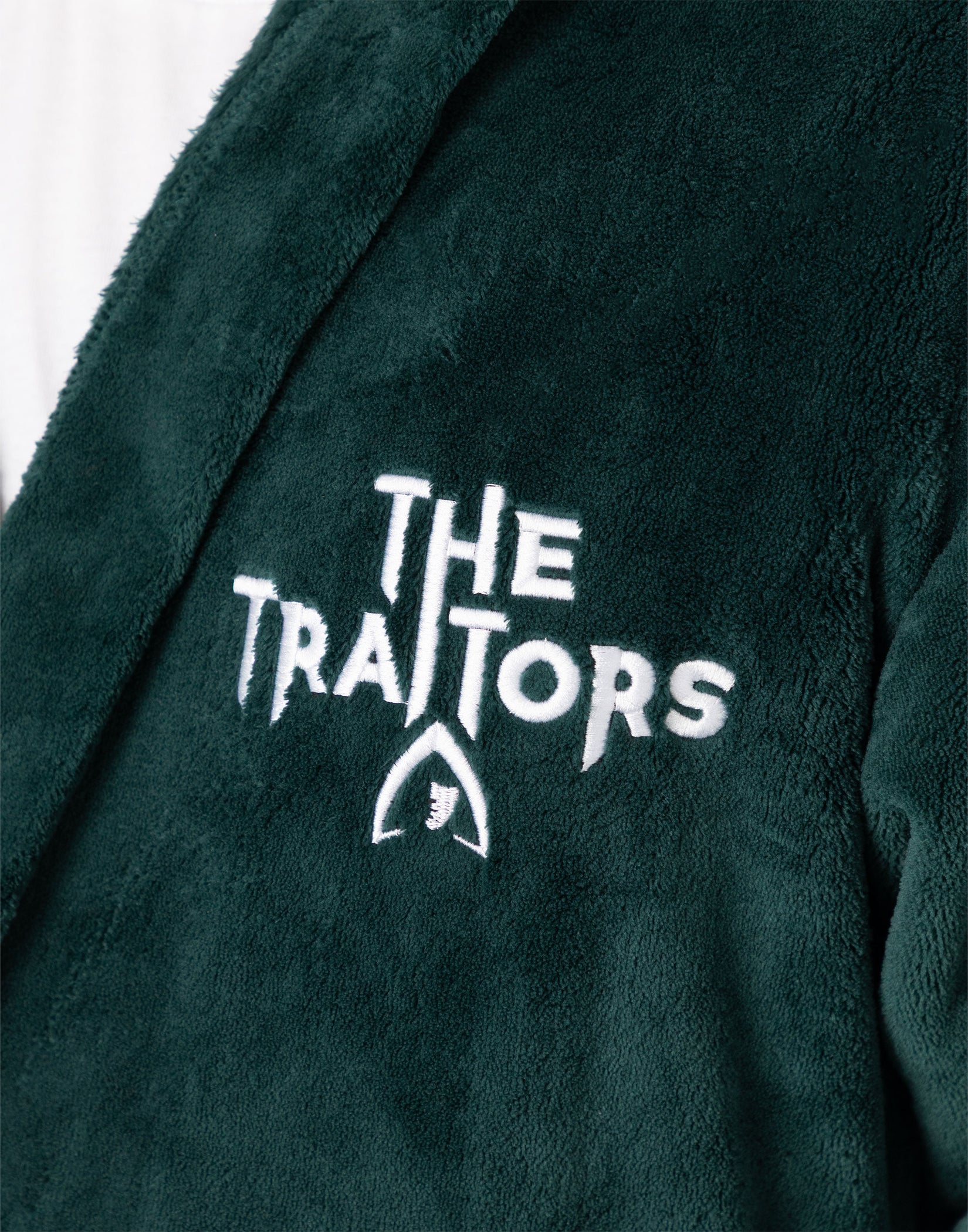 The Traitors Logo Unisex Green Hooded Bathrobe — Vanilla Underground
