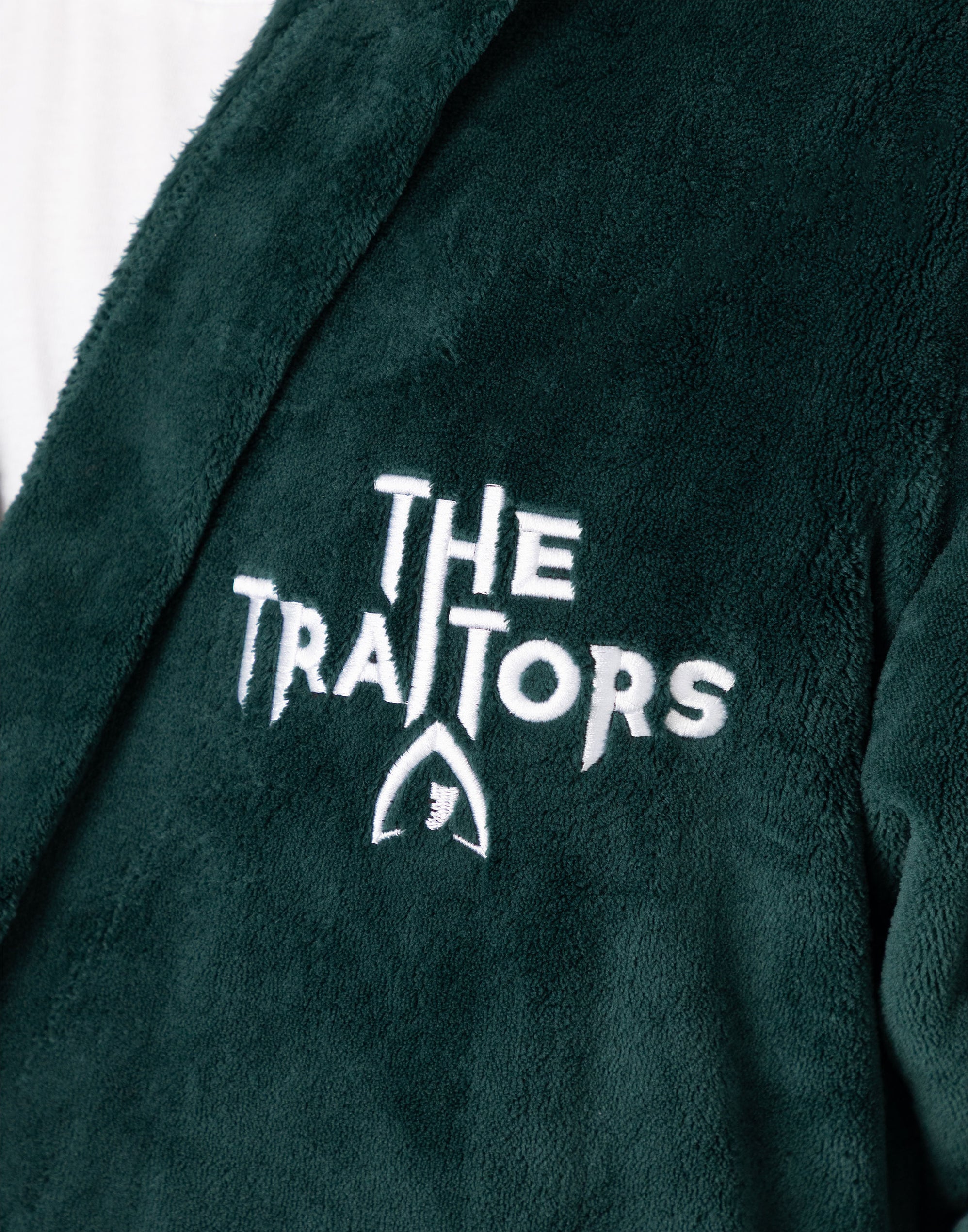 The Traitors Logo Unisex Green Hooded Bathrobe — Vanilla Underground