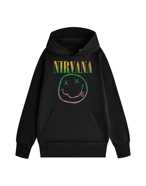 Nirvana Rainbow Unisex Black Hoodie