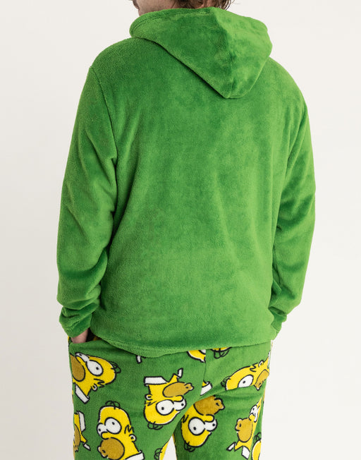 The Simpsons Homer Mens Green Long Sleeve Long Leg Pyjama Set