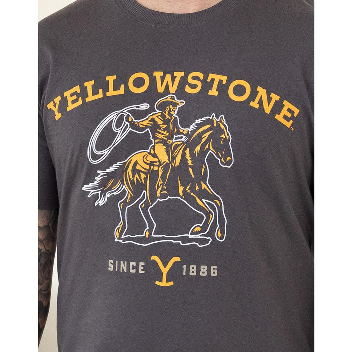 Yellowstone Character Mens Grey Short Sleeve Long Leg Pyjama Set