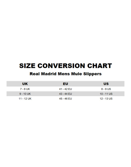 Real Madrid Logo Mens Black Mule Slippers