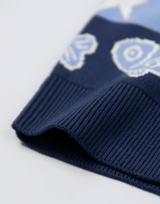 Pingu Merry Noot-mas Unisex Blue Christmas Jumper