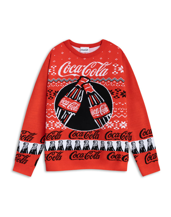 Coca Cola Logo Mens Red Christmas Jumper