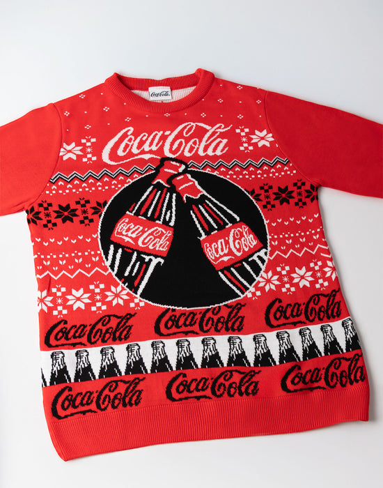 Coca Cola Logo Mens Red Christmas Jumper
