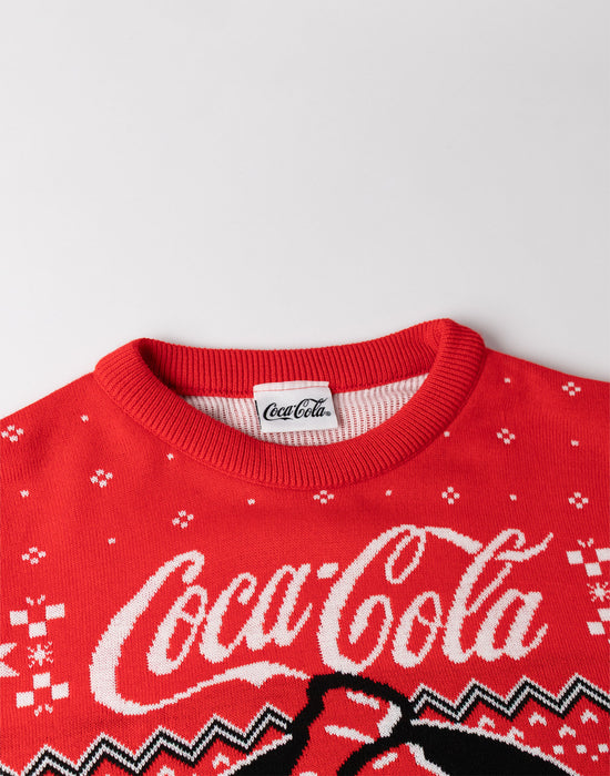 Coca Cola Logo Mens Red Christmas Jumper