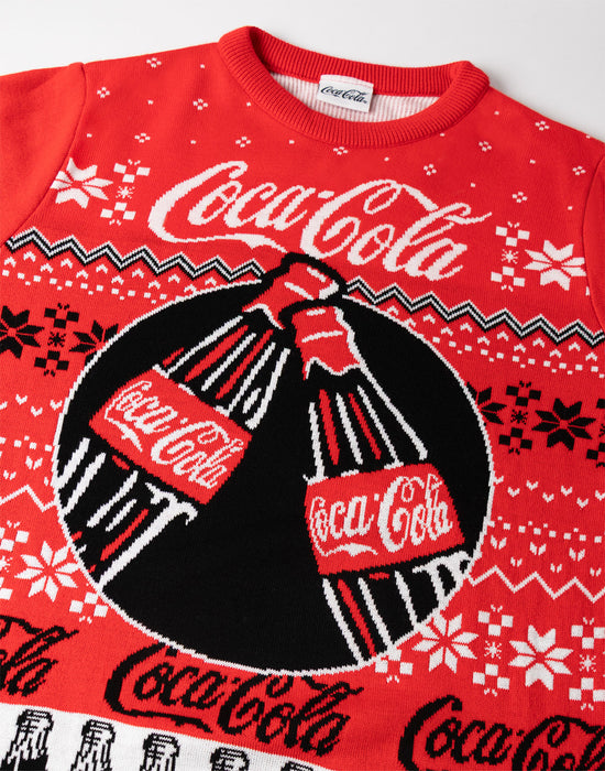 Coca Cola Logo Mens Red Christmas Jumper