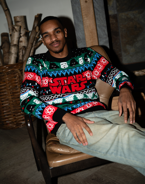 Star Wars Logo Mens Multicoloured Christmas Jumper