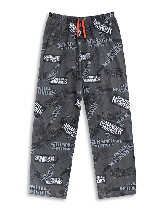 Stranger Things Logo Mens White Short Sleeve Long Leg Pyjama Set