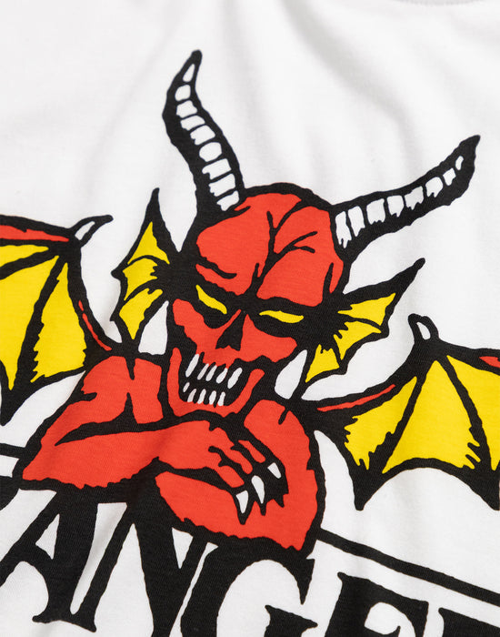 Stranger Things Logo Mens White Short Sleeve Long Leg Pyjama Set