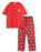 Arsenal Logo Mens Red Short Sleeve Long Leg Pyjama Set
