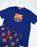 FC Barcelona Logo Mens Black Short Sleeve Long Leg Pyjama Set
