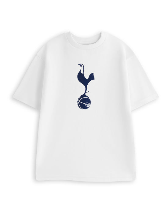 Tottenham Hotspur Logo Mens White Short Sleeve Long Leg Pyjama Set