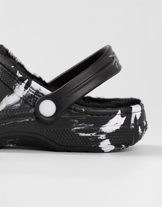 The Nightmare Before Christmas Jack Skellington Fur Lined Unisex Black Clogs