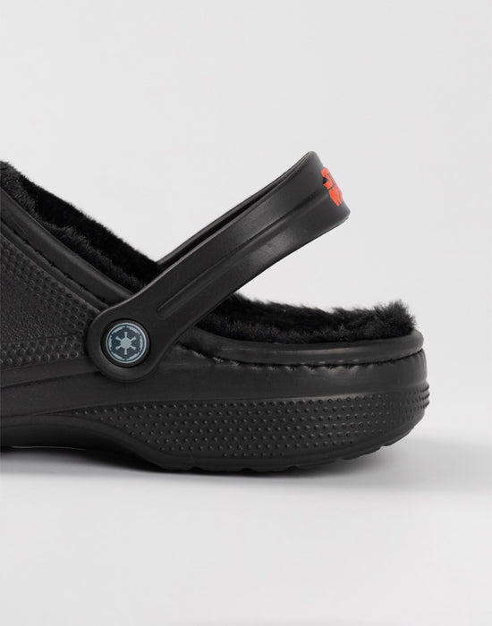 Star Wars Darth Vader Fur Lined Mens Black Clogs
