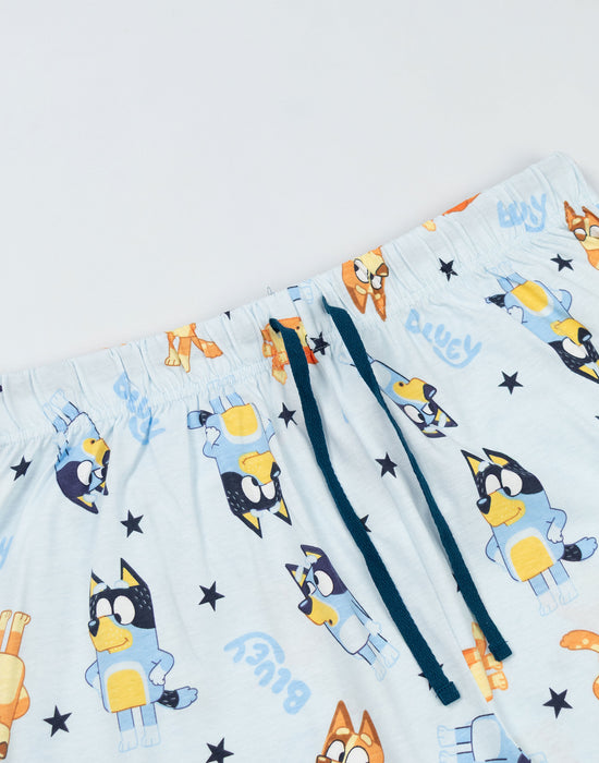 Bluey Family Mens Multicoloured Long Sleeve Long Leg Pyjama Set