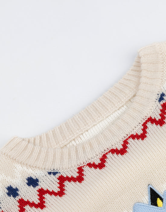 Bluey Family Adults Unisex Beige Christmas Jumper