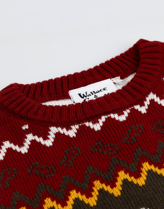 Wallace And Gromit Feathers Unisex Red Christmas Jumper