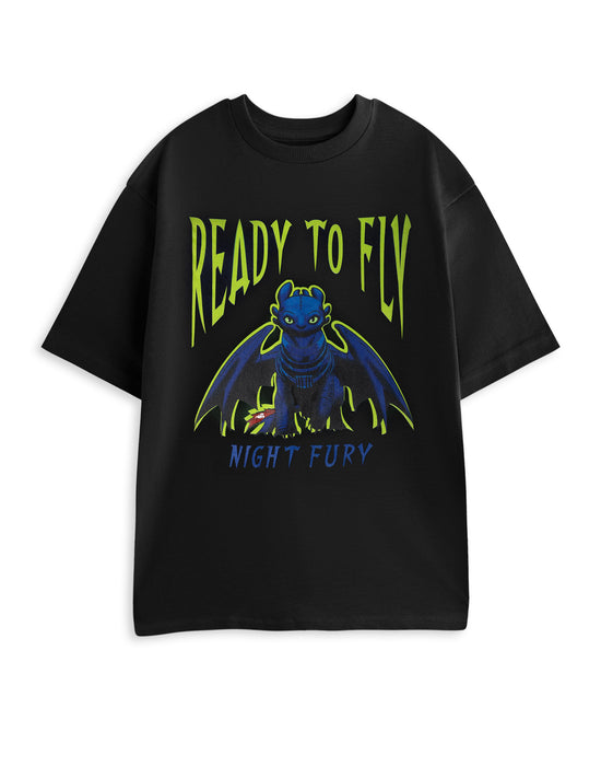 How to Train Your Dragon Night Fury Unisex Black Short Sleeved T-Shirt