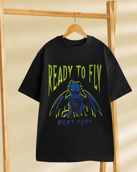 How to Train Your Dragon Ready to Fly Unisex Black Short Sleeved T-Shirt