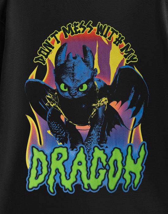 How to Train Your Dragon Don't mess with my Dragon Unisex Black Short Sleeved T-Shirt