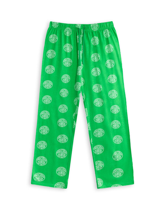 Celtic Logo Mens Green Short Sleeve Long Leg Pyjama Set