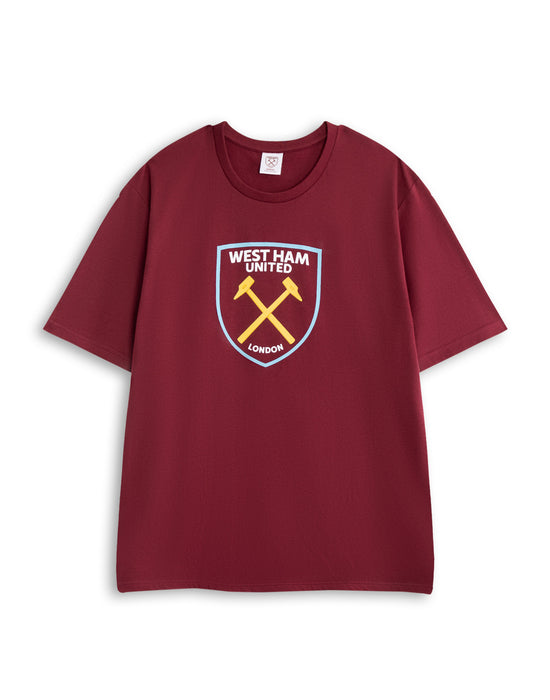 West Ham United Logo Unisex Red Short Sleeve Long Leg Pyjama Set
