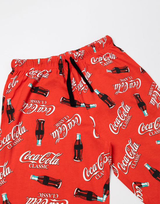Coca Cola Logo Mens Red Lounge Pants