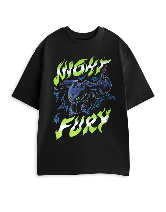 How to Train Your Dragon Night Fury Mens Black Short Sleeved T-Shirt