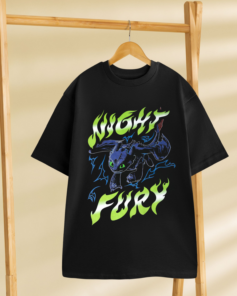 How to Train Your Dragon Night Fury Mens Black Short Sleeved T-Shirt