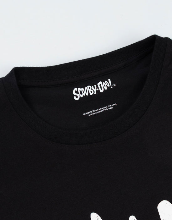 Scooby Doo Character Mens Black Short Sleeve Long Leg Pyjama Set