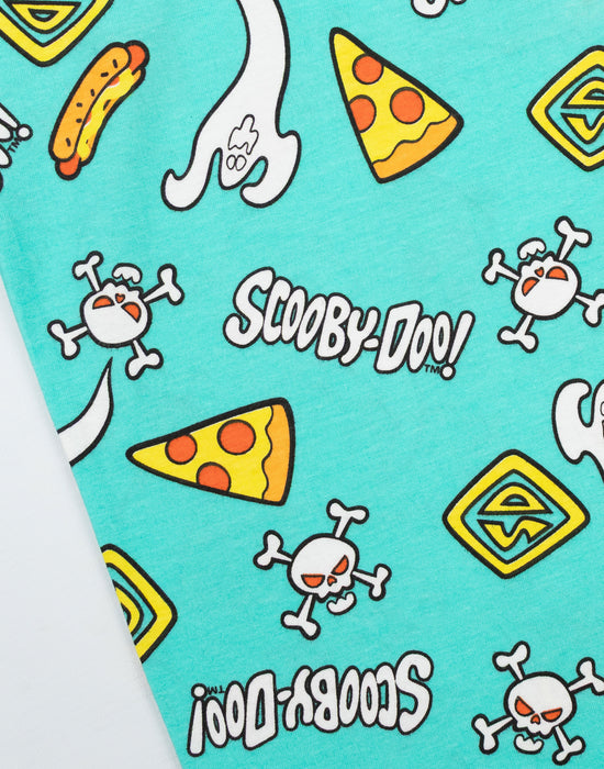 Scooby Doo Character Mens Black Short Sleeve Long Leg Pyjama Set