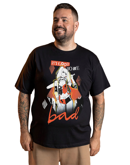 DC Comics Harley Quinn Its Good To Be Bad Unisex Black Short Sleeved T-Shirt