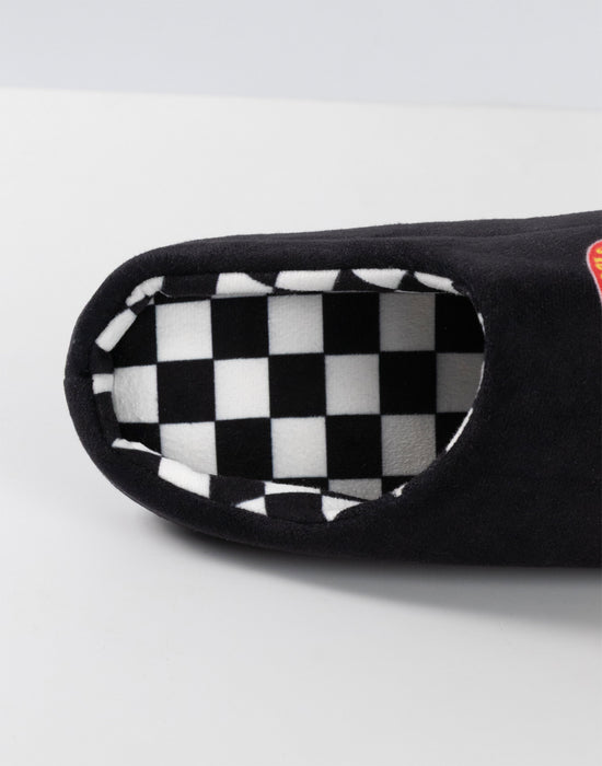 Hot Wheels Character Mens Black Mule Slippers