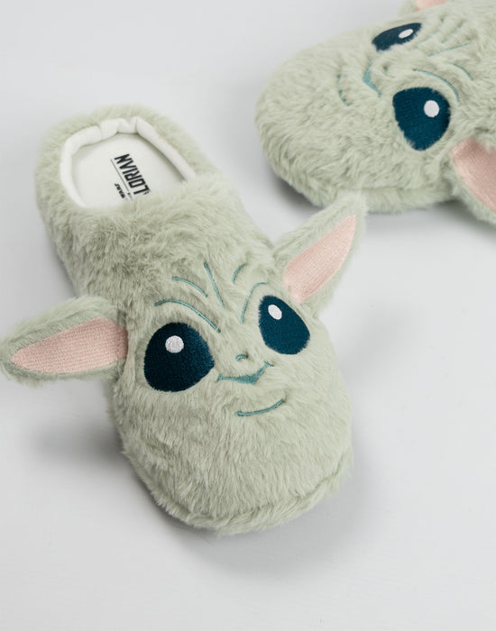 Star Wars Grogu Unisex Green Mule Slippers
