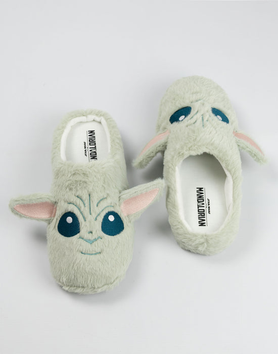Star Wars Grogu Unisex Green Mule Slippers