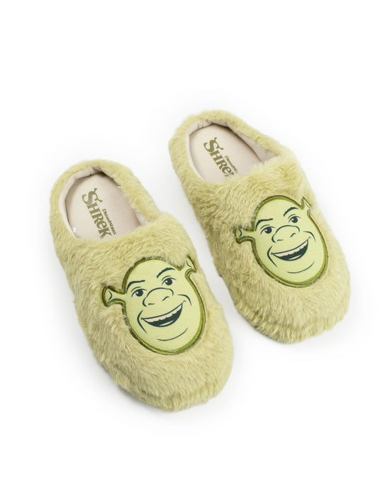 Shrek Character Face Unisex Green Mule Slippers