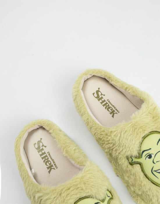 Shrek Character Face Unisex Green Mule Slippers