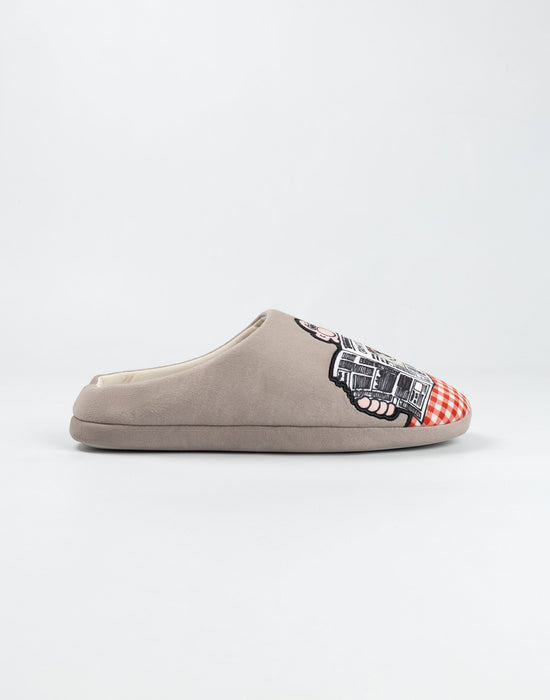 Wallace And Gromit Multi Character Unisex Brown Mule Slippers