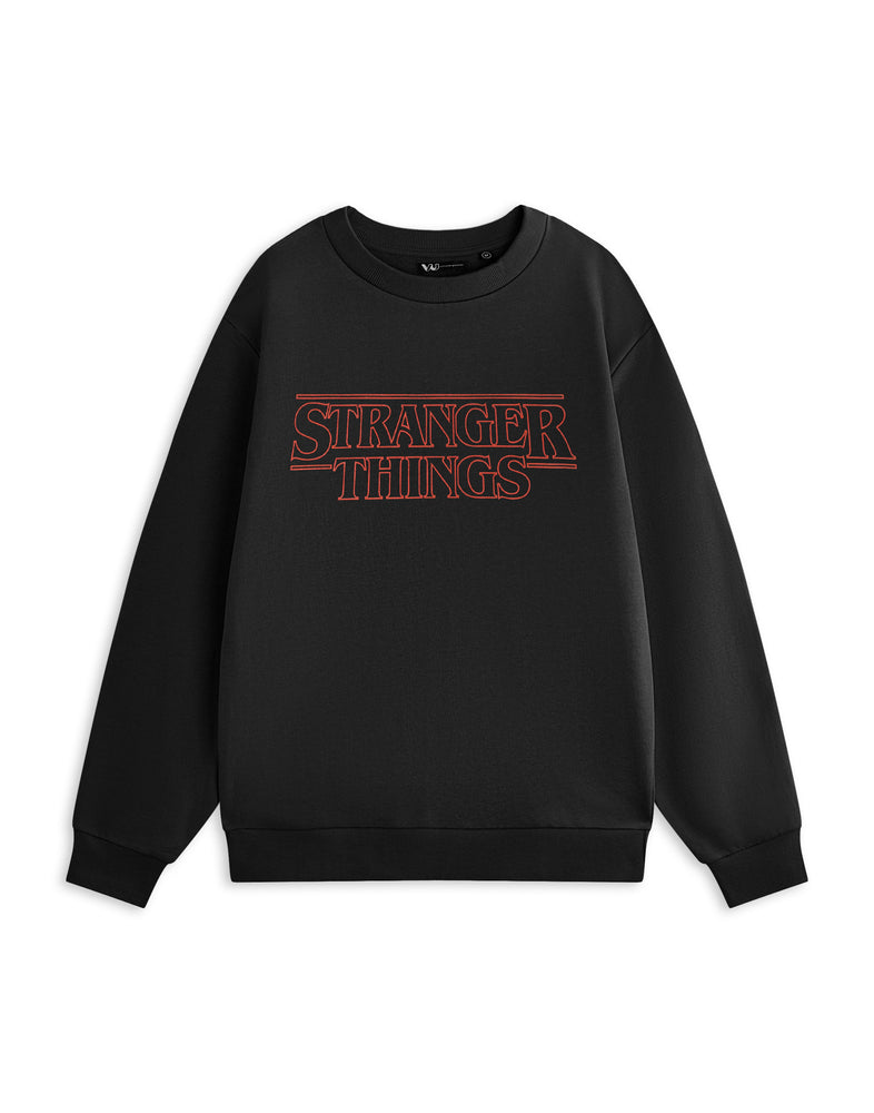 Stranger Things Neon Unisex Black Sweatshirt