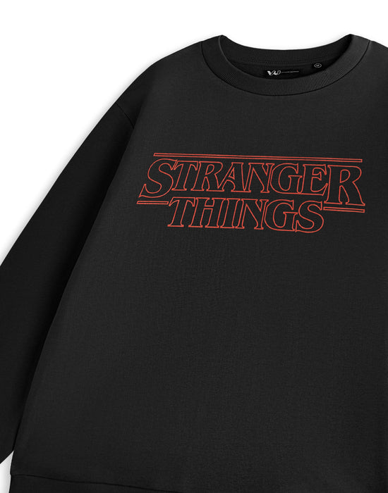 Stranger Things Neon Unisex Black Sweatshirt